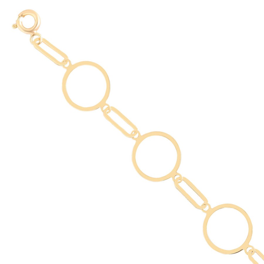 14 Ayar Sarı Altın 6 Halkalı Bileklik