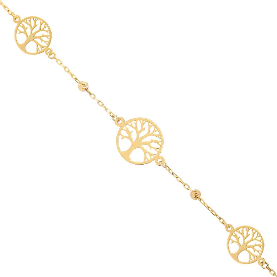 14 Ayar Sarı Altın Özel Tasarım Bileklik