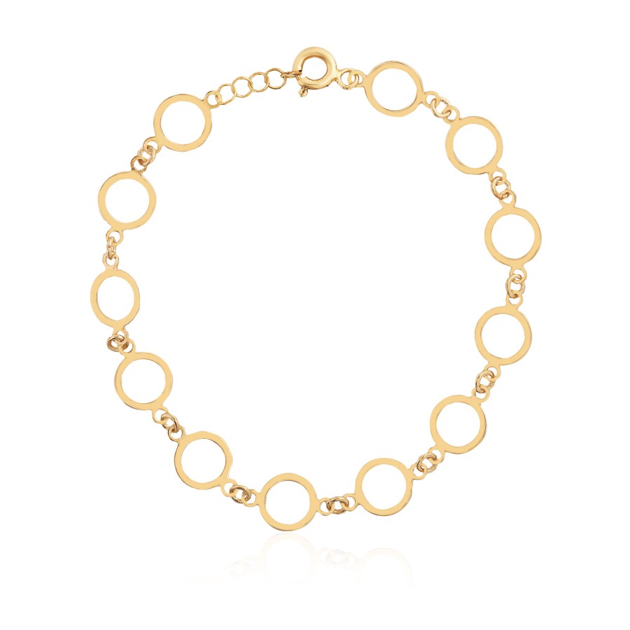 14 Ayar Sarı Altın Halka Bileklik