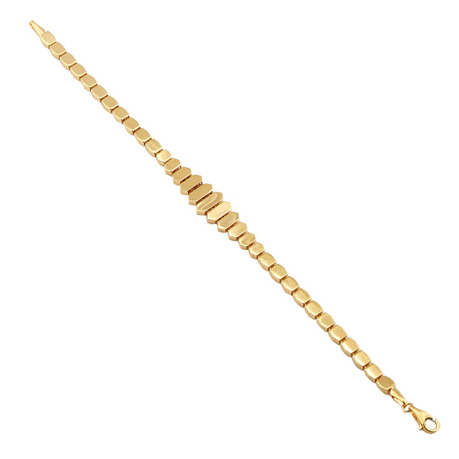 14 Ayar Sarı Altın Sade Taşsız Bileklik