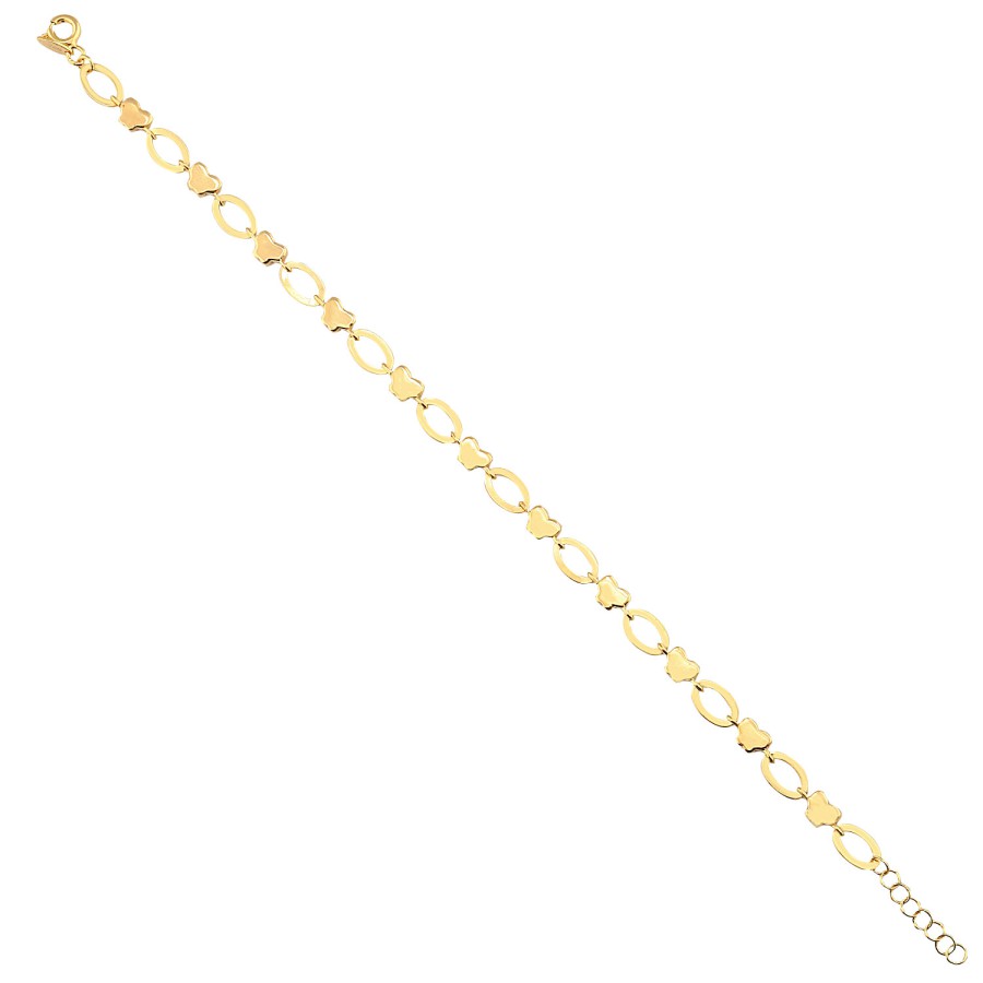 14 Ayar Sarı Altın Tasarım Bileklik