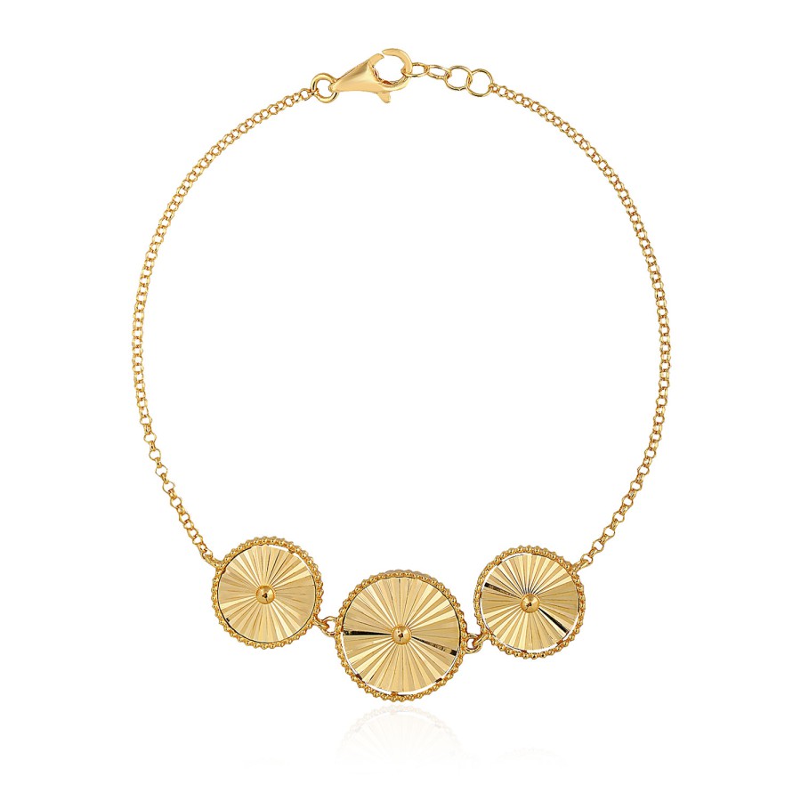 14 Ayar Sarı Altın Özel Tasarım Bileklik