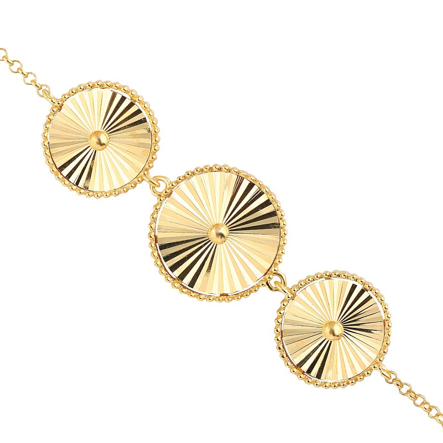 14 Ayar Sarı Altın Özel Tasarım Bileklik