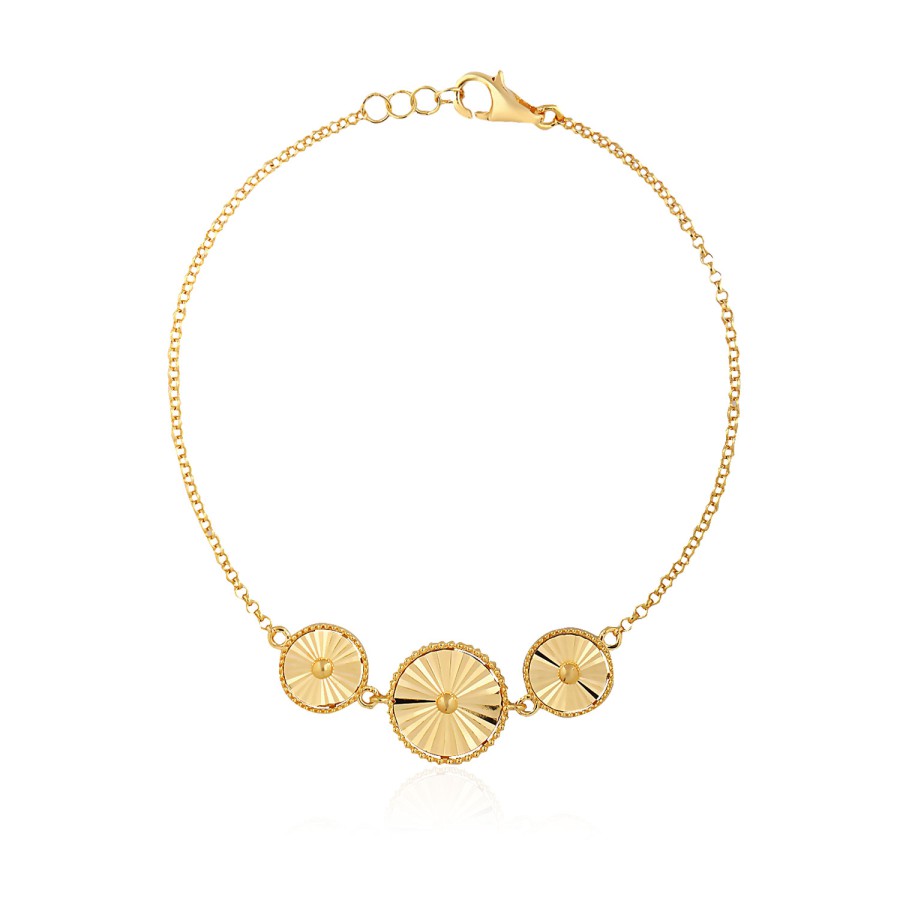 14 Ayar Sarı Altın Özel Tasarım Bileklik