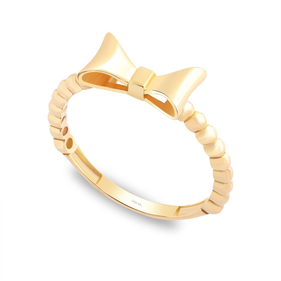 14 Ayar Sarı Altın Kurdele Taşsız Yüzük