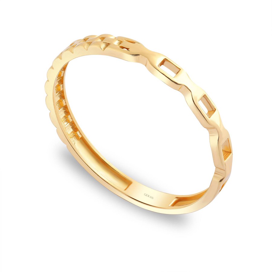 14 Ayar Sarı Altın Çıtır Taşsız Yüzük