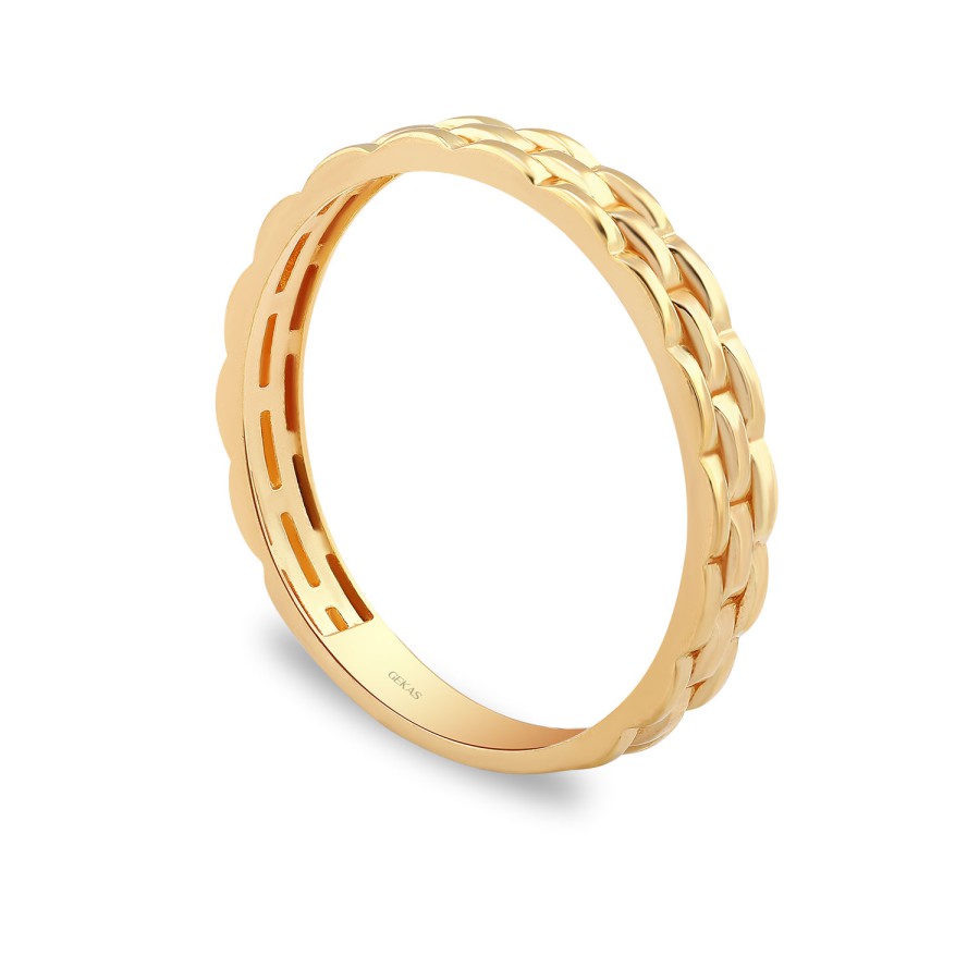 14 Ayar Sarı Altın Çıtır Yüzük